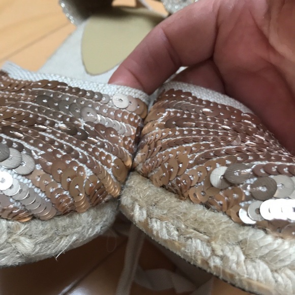Golden espadrilles